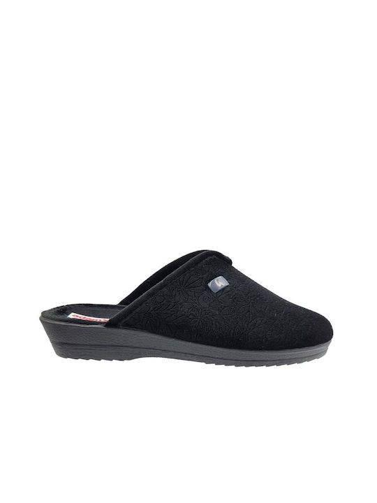 Adam's Shoes Papuci de casă pentru femei de iarnă în Negru culoare