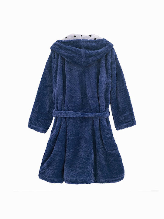 Ustyle Winter Women's Fleece Robe Blue