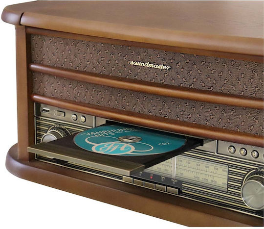 Soundmaster NR560 Πικάπ με Προενίσχυση και Ενσωματωμένα Ηχεία Καφέ