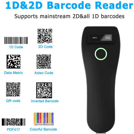 Handheld Scanner Wireless with 2D and QR Barcode Reading Capability