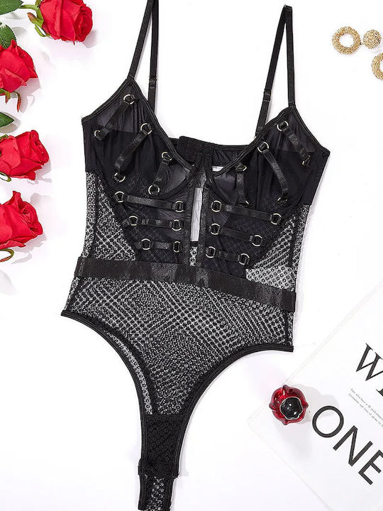 Pretty Lingerie Sexy Κορμάκι Διχτυωτό Μαύρο