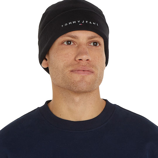 Beanie Unisex Fleece Σκούφος Πλεκτός σε Μαύρο χρώμα