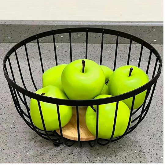 Obstschale Metallisch Schwarz 25x12.5cm