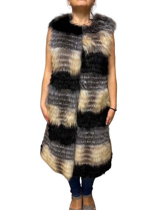 NORA MULTI REVERSIBLE FOX FUR VEST