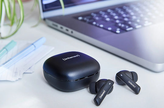 Intenso T500HAE In-ear Bluetooth Handsfree Ακουστικά με Θήκη Φόρτισης Μαύρα