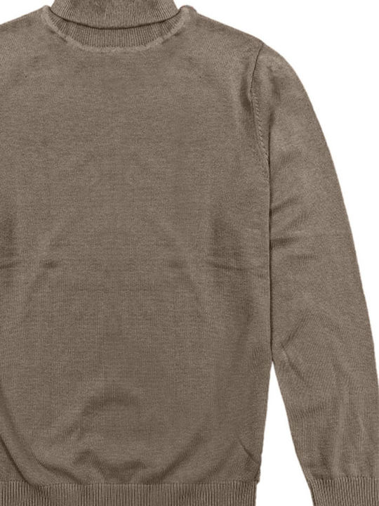 Rebase Men's Long Sleeve Sweater Beige Melange, Brown