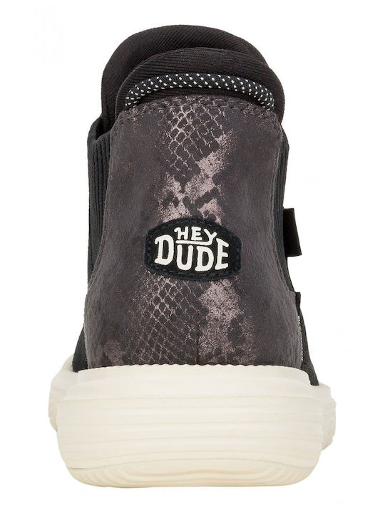Suede Γυναικεία Μποτάκια Μαύρα