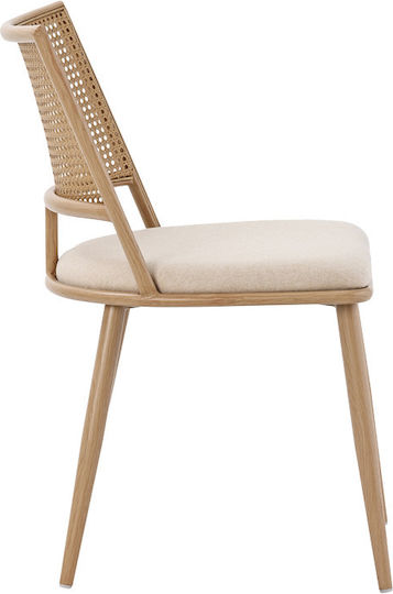 Giulia Stühle Speisesaal Beige 1Stück 49x52x80cm