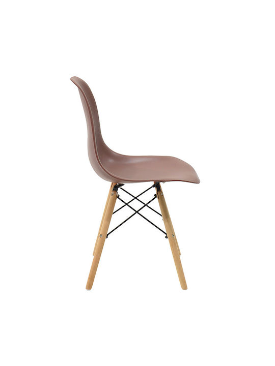 Julita Dining Room Polypropylene Chair Coffee 46x50x82cm