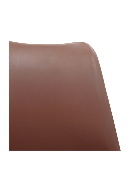 Gaston Dining Room Polypropylene Chair Coffee 53.5x48.5x83cm