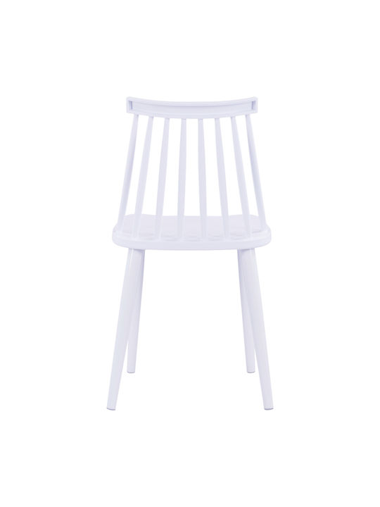 Vanessa Kitchen Polypropylene Chair White 43x47.5x77cm 4pcs
