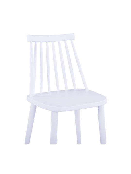 Vanessa Kitchen Polypropylene Chair White 43x47.5x77cm 4pcs