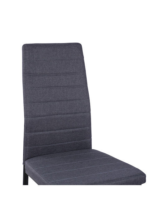 Lady Dining Room Fabric Chair Dark Grey 40x48x95cm