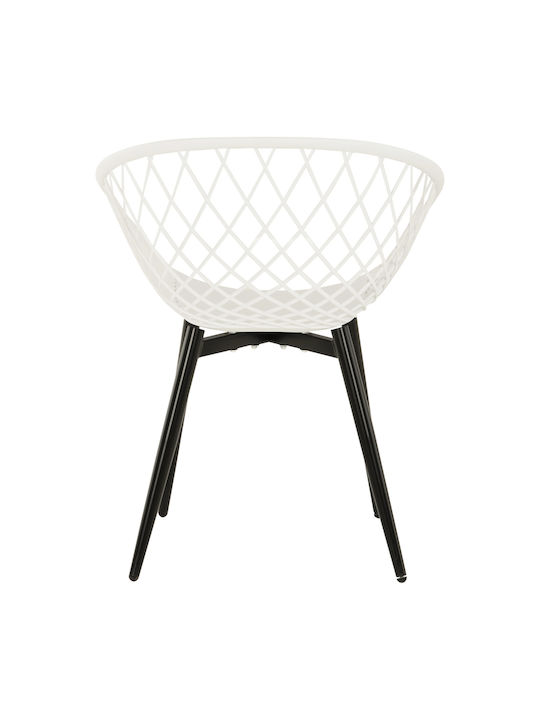 Ariadne Dining Room Polypropylene Chair White / Black 63x56x80cm
