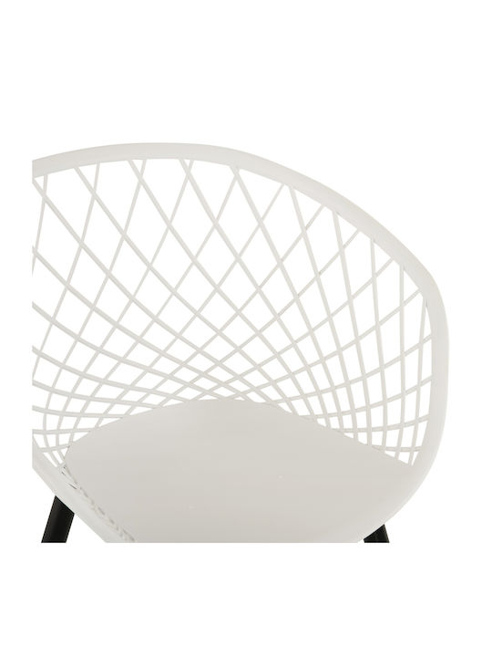 Ariadne Dining Room Polypropylene Chair White / Black 63x56x80cm