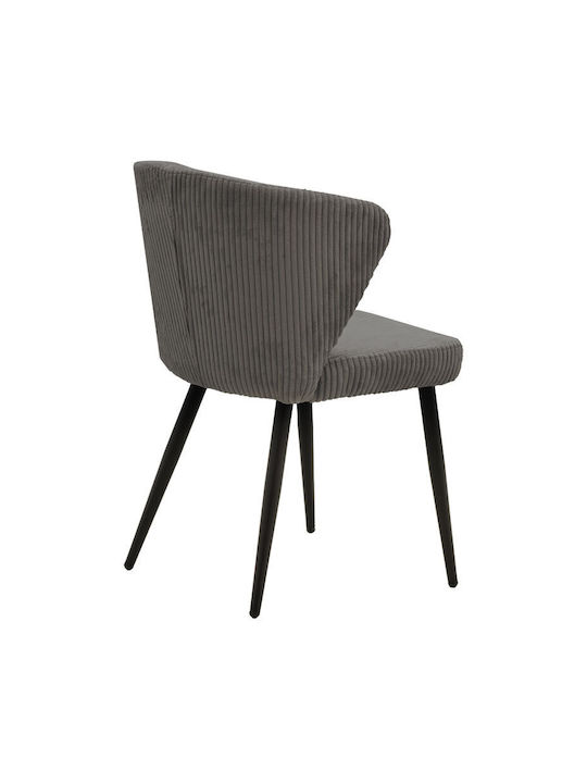 Mattia Dining Room Fabric Chair Anthracite 55x53x80cm