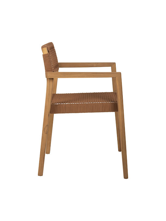Charlotte Dining Room Wooden Armchair Beige 59x54x83cm