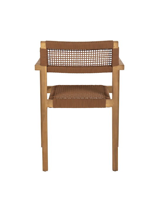 Charlotte Dining Room Wooden Armchair Beige 59x54x83cm