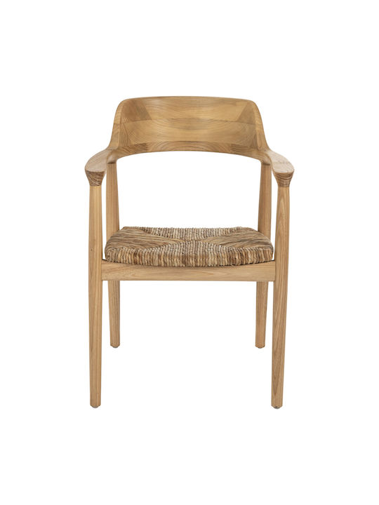 Dining Room Wooden Armchair Natural 57.5x54x80cm