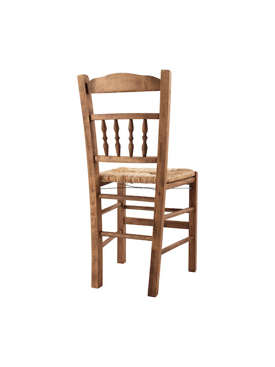 Καρέκλα Καφενείου Ξύλινη Καφέ 40.5x42x88εκ.