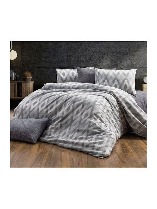 Dimcol Duvet Cover Queen 220x240 Grey