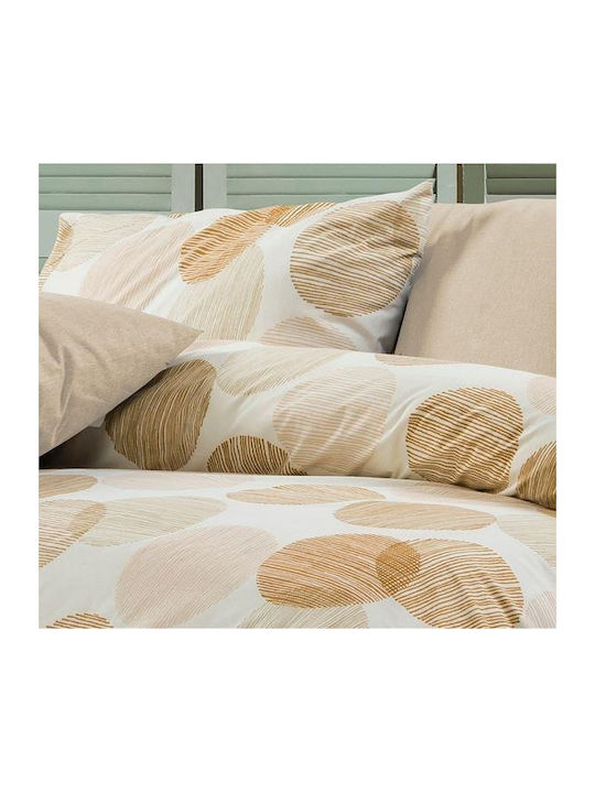 Dimcol Παπλωματοθήκη Υπέρδιπλη 220x240 Beige