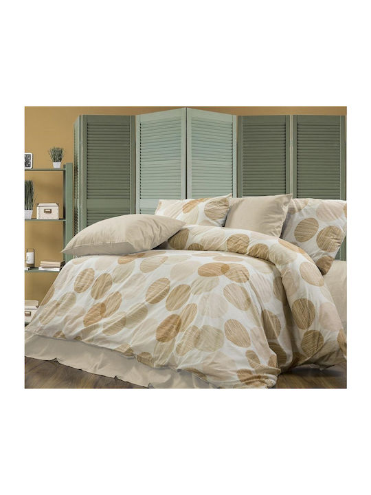 Dimcol Duvet Cover Queen 220x240 Beige