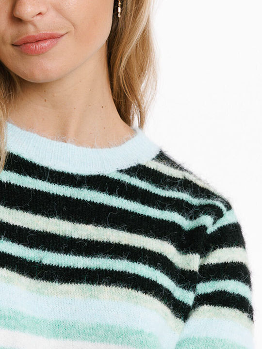 Cuca Women's Sweater Striped Green