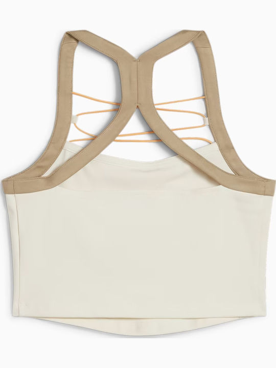 Dare To Women's Crop Top Sleeveless Alpine Snow