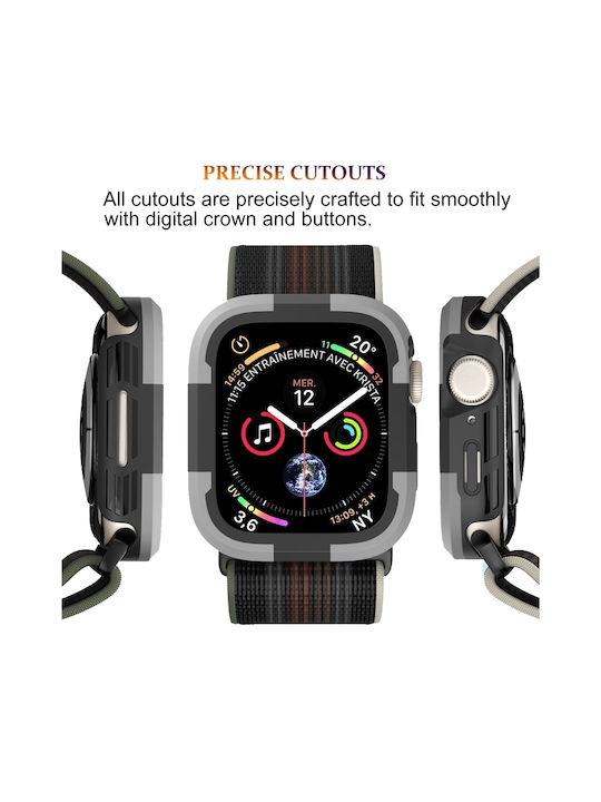 Silicone Case in Gray color for Apple Watch Series SE 2, 6, SE, 5, 4