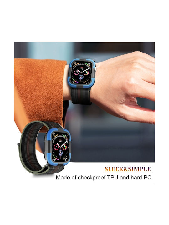Silicone Case in Blue color for Apple Watch Series SE 2, 6, SE, 5, 4