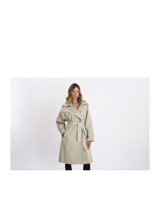 MyCesare Frauen Beige Cabardine