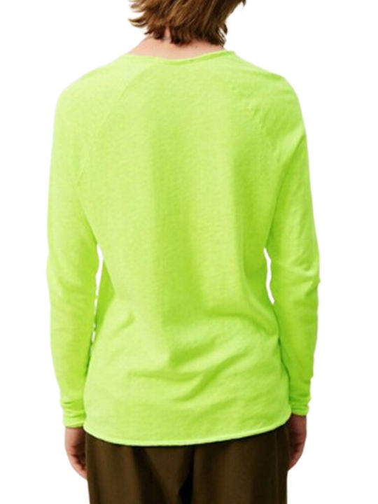 American Vintage Bluza Bărbătească cu Mânecă Lungă Citron Fluo