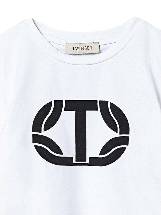 Kids' Crop Top Long Sleeve White