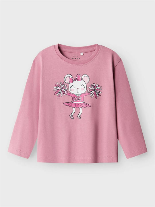 Kids' Shirt Long Sleeve Pink Jersey