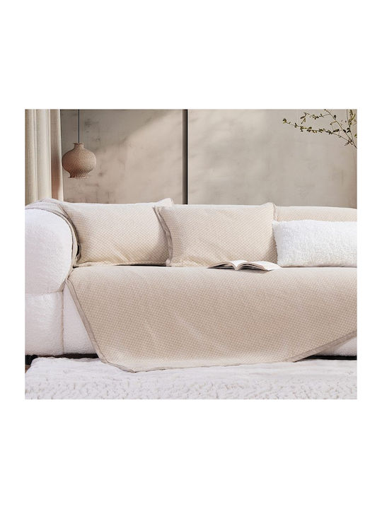 Nef-Nef Homeware Sofa Throws 2 Seater Brand 170x250cm Ecru