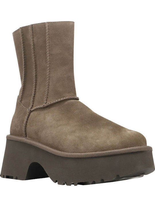 UGG Classic Twin Seam New Heights Μποτάκια Καφέ
