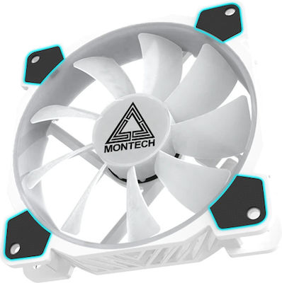 Montech Z3 Pro Case Fan 120mm with ARGB Lighting and Connection 3-Pin / 4-Pin PWM 3pcs White