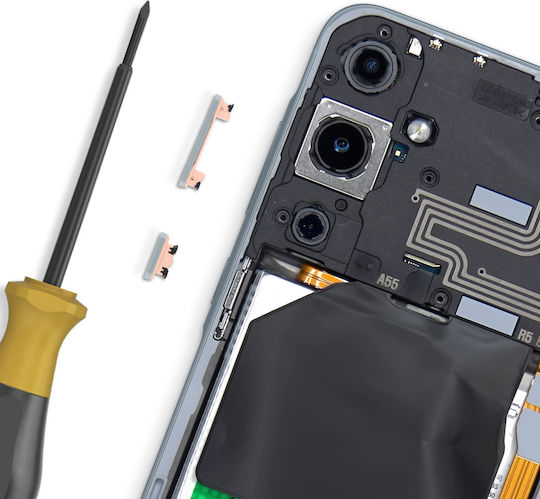 Clappio Power Volume Button Samsung Galaxy A55 Blue
