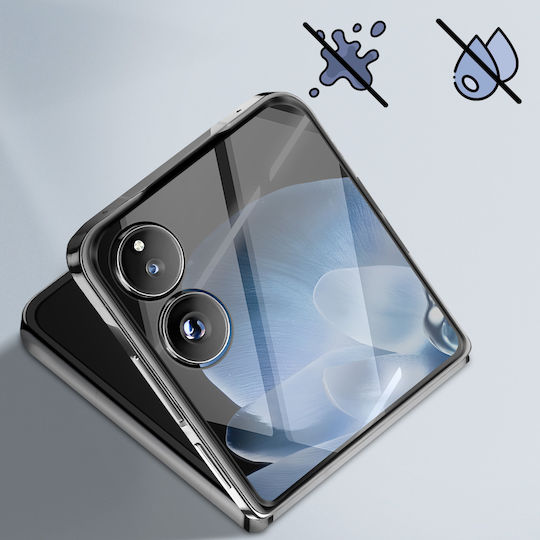 Avizar Panzerglas Xiaomi Mix Flip Externer Bildschirmschutz Schwarz