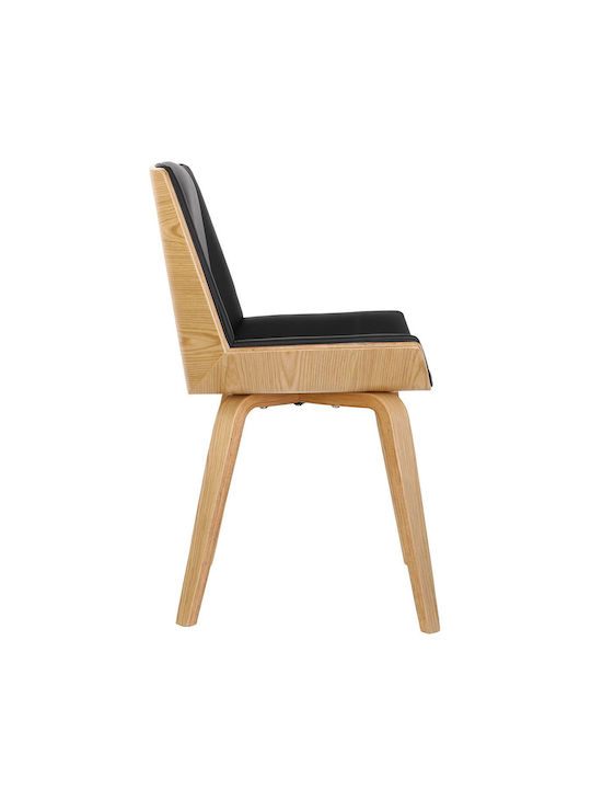 Numan Dining Room Wooden Chair Black 52x53x80cm