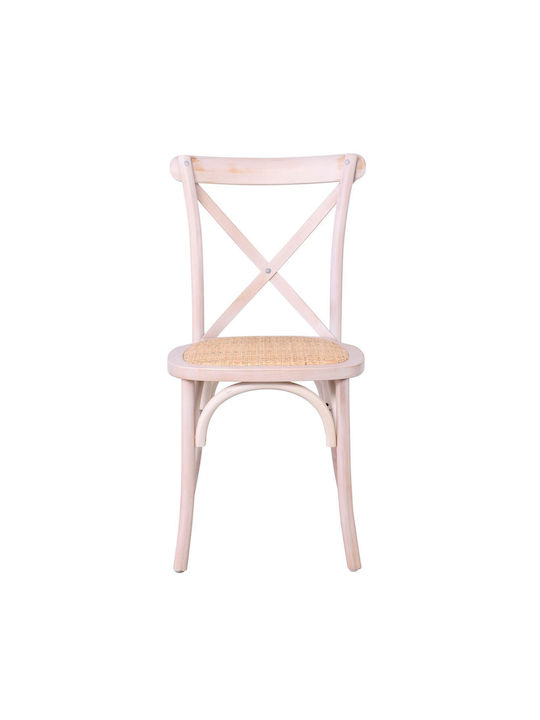 Destiny Cafe Wooden Chair White 48x52x89cm