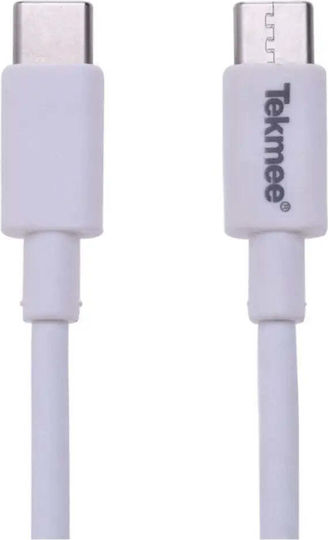 Tekmee USB 2.0 Cable USB-C Male - USB-C White 1m