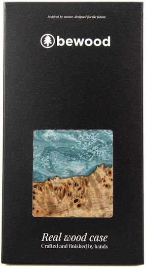 Bewood Wood And Resin Back Cover Σιλικόνης Μπλε (iPhone 15 Plus)