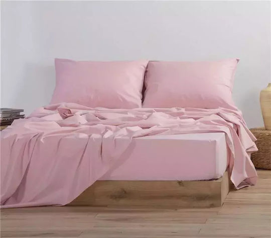 Nef-Nef Homeware Basic Διπλό 140x200+30εκ. με Λάστιχο Pink Nef-Nef Homeware Basic Διπλό 140x200+30εκ. με Λάστιχο Pink