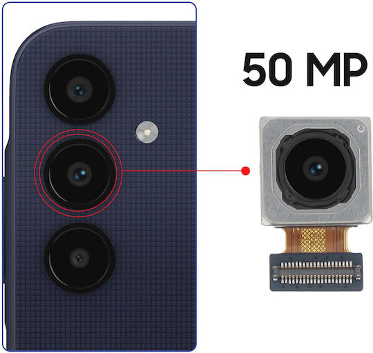 Clappio Haupt-Rückfahrkamera Samsung Galaxy A25 5G 50MP Schwarz