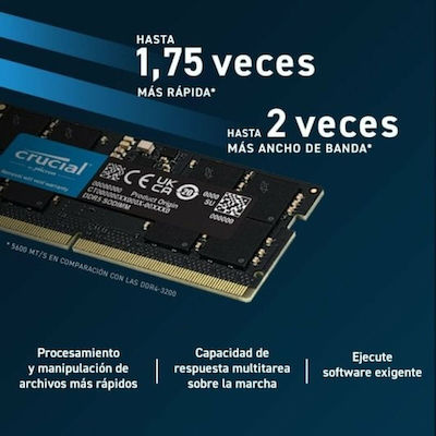 Crucial 8GB DDR5 RAM mit Geschwindigkeit 5200 für Laptop