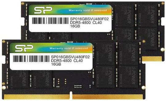 Silicon Power DDR5 32GB RAM με 2x16GB Modules και Ταχύτητα 4800 για Laptop