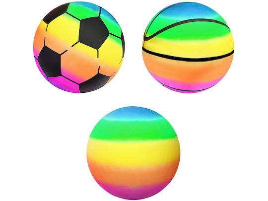 Minge de Joc Amuzantă Colorată din Cauciuc Curcubeu 9" 23 Cm Copii Sp0794