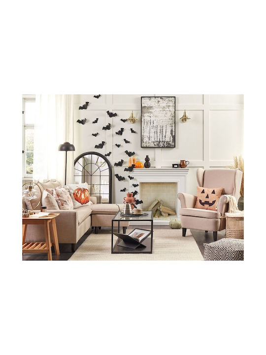 Beliani Sofa-Kissen aus Samt Beige 45x45 cm